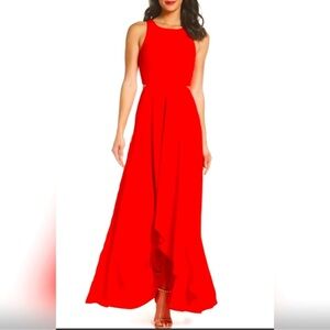 ALI & JAY Vibrant Red High Low Dress
